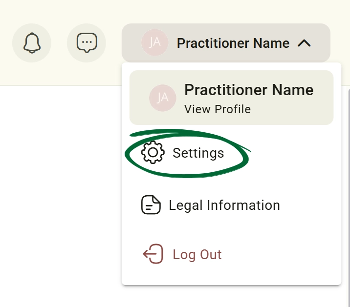 Go to Settings screenshot
